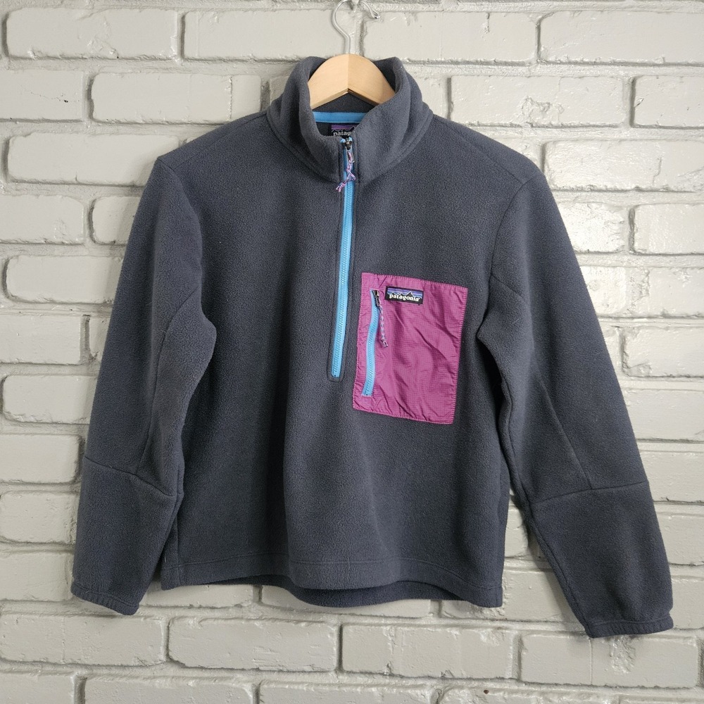 Patagonia Womens Fleece Pullover XS 1/2 Zip Microdini Pitch Blue